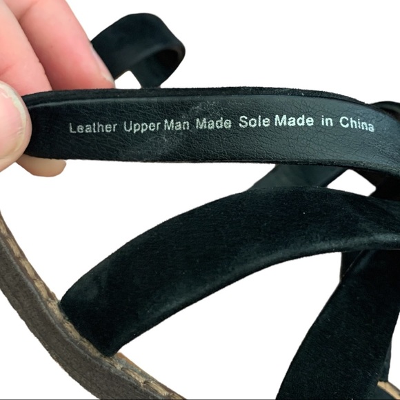 Splendid Women's Stevie Strappy Toe Loop Sandals Heels Suede Summer Black 8.5 - Picture 11 of 12